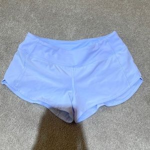 Lululemon speed ups 2.5 size 4 color pastel blue
